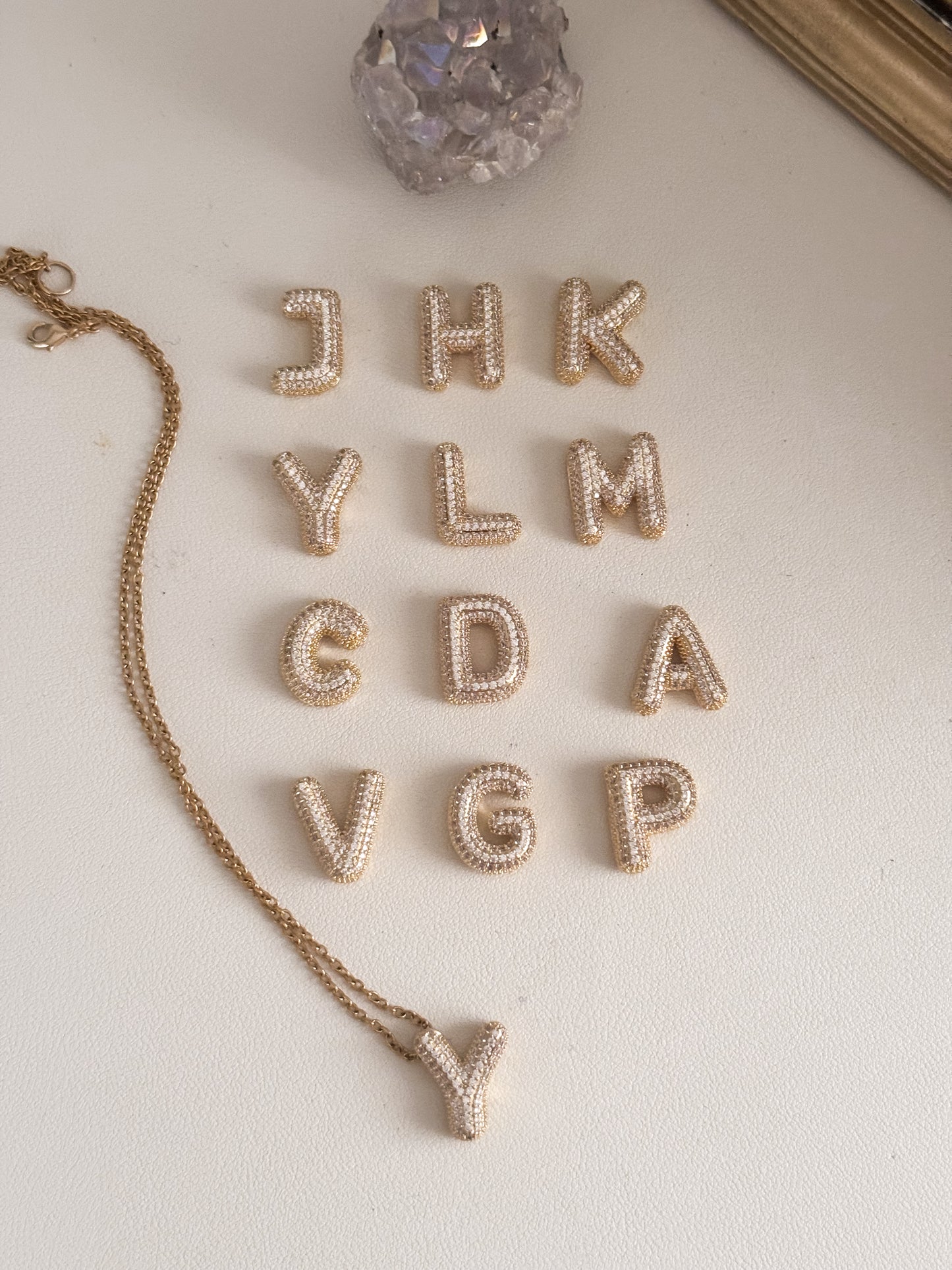 Bubble Initial Necklace