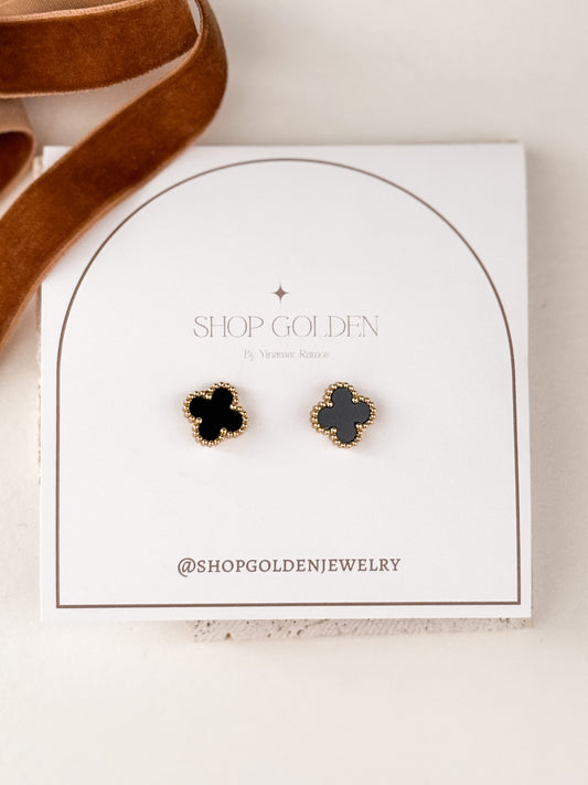 Clover Black Studs