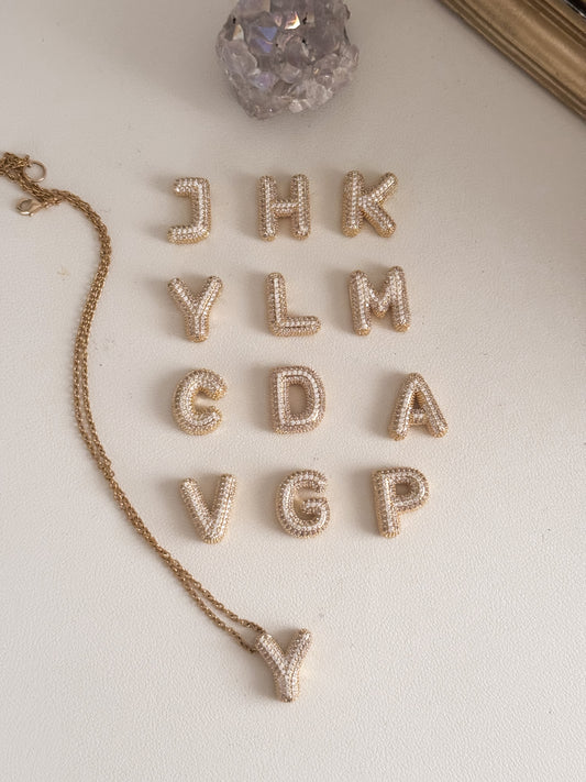 Bubble Initial Necklace